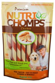 Nutri Chomps Mini Twist Dog Treat Chicken Flavor No Artificial Ingredients