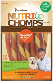 Nutri Chomps Mini Twist Dog Treat Peanut Assorted Flavors Dental Health