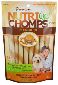 Nutri Chomps Mini Twist Dog Treat Peanut Butter Flavor With Chick