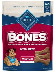 Blue Buffalo Classic Bone Biscuits with Beef Medium no Artificial Ingredients