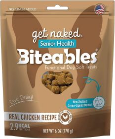 Get Naked Senior Health Biteables Soft Dog Treats Chicken Flavor and Tumeric