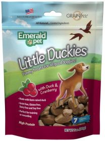 Emerald Pet Little Duckies Dog Treats with Duck and Cranberry Great for Dogs