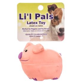 Lil Pals Latex Pig Dog Toy Massages Pups Gums