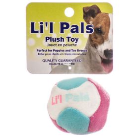 Enjoy Lil Pals Multi Colored Plush Ball with Bell for Dogs Who Enjoy Exercise