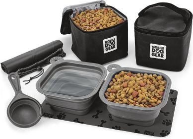"Mobile Dog Gear Dine Away" for Pets (size-5: Black M/L)