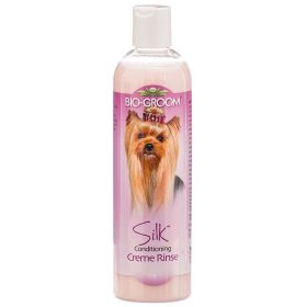 "Pet Silk Cream Rinse Conditioner" by Bio Groom Moisturizes and Removes Tangles (Size-3: 12 oz)