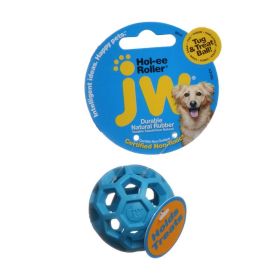 JW Pet Hol-ee Roller Rubber Dog Toy - Assorted Colors (Size-3: Mini (2" Diameter - 1 Toy))