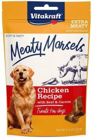 Vitakraft Meaty Morsels Mini Chicken Recipe with Beef and Carrots Dog Treat (size-5: 4.2 oz)