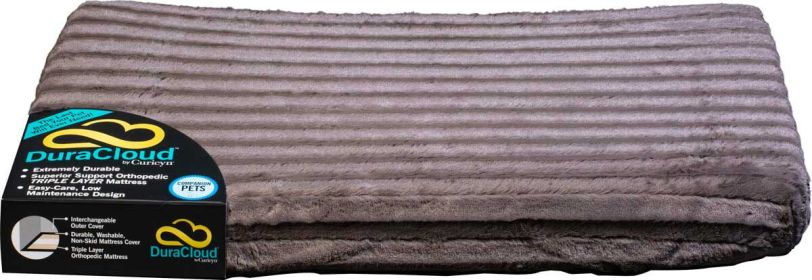 DuraCloud Orthopedic Pet Bed and Crate Pad Charcoal Washable Mattress (Size-3: X-Small)