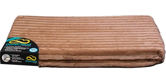 DuraCloud Orthopedic Pet Bed and Crate Pad Mocha Contain Antimicrobial Materials (Size-3: X-Small)