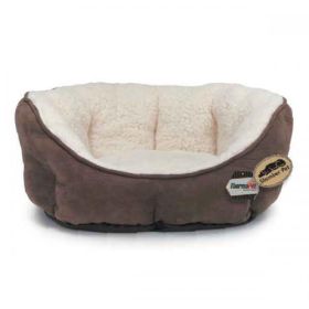 "Dog ThermaPet Bolster Bed" by Slumber Pet Brown (size-5: 18in)