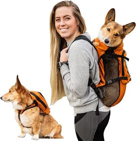 "Harness & Storage" by K9 Sport Sack Walk-on with Sunset Orange (size-5: X-Small(11-13" Neck 11-15" Chest))