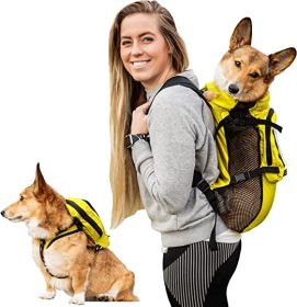 K9 Sport Sack-Walk-On with Harness & Storage Buttercup Yellow (size-5: X-Small(11-13" Neck 11-15" Chest))