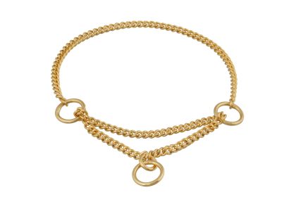 "Martingale Gold Show Chain" by Alvalley Stylish Collar (size-5: 8in x 1.2Mm)