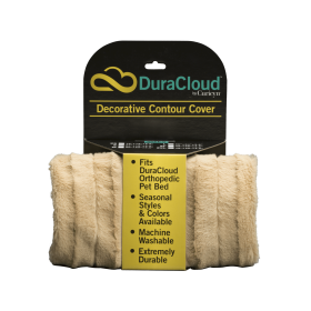 "Orthopedic Pet Bed and Crate Pad Contour Cover" by DuraCloud Camel (Size-3: X-Small)