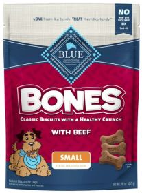 Blue Buffalo Classic Bone Biscuits with Beef Small No Preservatives (Size-3: 16 oz)