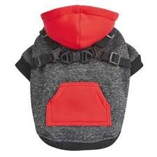 "Dog Harness Hoodie" by Guardian Gear (Color: Red, Black 4": XS)