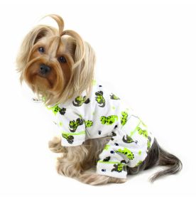 Playful Dinosaur Flannel Pajamas by Klippo Pet (size 6: XSmall)