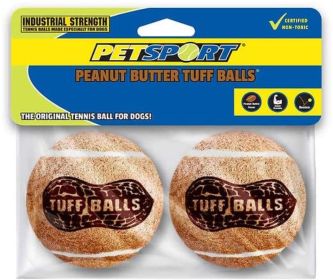 "Dog Tennis Balls" by Petsport USA Peanut Butter Flavored (Size-3: 2 count)