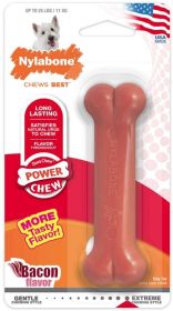 Nylabone Dura Chew Durable Dog Bone for Strong Chewers - Bacon Flavor Two Sizes (Size-3: Regular - Dogs 16-25 lbs)