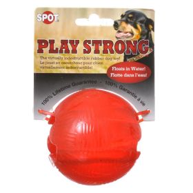 Spot Play Strong Rubber Ball Dog Toy - Red Clearance Floats on Water (size 6: Medium 1 count)