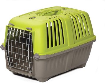 MidWest Spree Pet Carrier Green Plastic Dog Carrier Ventilated Sides for Airflow (size 6: XSmall)