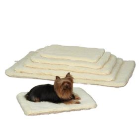 "Pet Double Sided Sherpa Mat Bedding" Natural by Slumber Pet (size 6: XSmall)