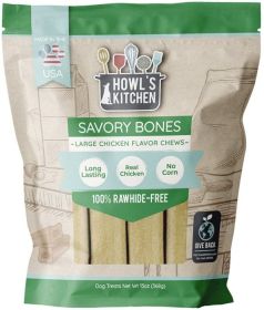 Howls Kitchen Savory Bones Chicken Flavored Chews Large