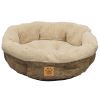 "Dog Donut Bed" by Precision Pet Natural Surroundings  Coffee Sturdy Bumpers