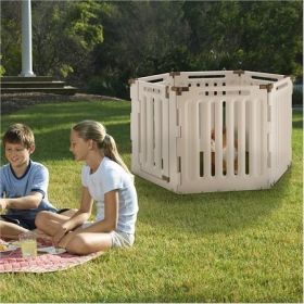 "Convertible Indoor Outdoor 6 Panel Pet Playpen" by Richell's