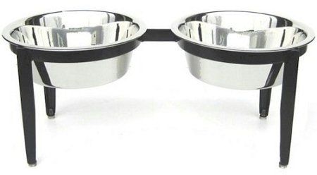 Visions Double Elevated Dog Bowl by PetsStop - Medium