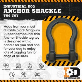 "Soda Pup ID Anchor Shackle" Durable Dog Rubber Tug Toy