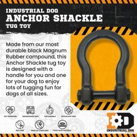 "Soda Pup ID Anchor Shackle" Durable Dog Rubber Tug Toy