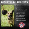 "Dog Rubber Tug Toy" by SodaPup USA-K9 Magnum Black Stars and Stripes