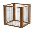 Richell Convertible Elite 4 Panel Pet Gate - Autumn Matte