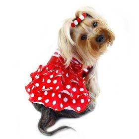 "Sparkling Bow Ruffle Layered Dress" by Klippo Pet (size 6: XSmall)