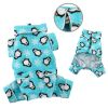 Penguins & Snowflake Flannel PJ with 2 Pockets (Turquoise)