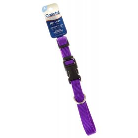 Tuff Collar Nylon Adjustable Collar - Purple (Size-3: 10"-14" Long x 5/8" Wide)