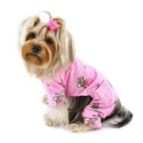 Adorable Teddy Bear Love Flannel PJ (Pink) (size 6: Large)