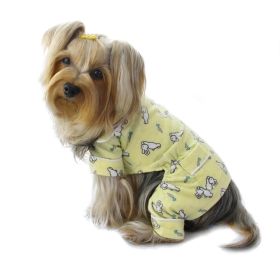 Hopping Bunny Flannel Pajamas - Yellow (size 6: XSmall)