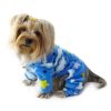 "Turtleneck Pajamas" by Klippo Pet Stars and Clouds Fleece - Blue