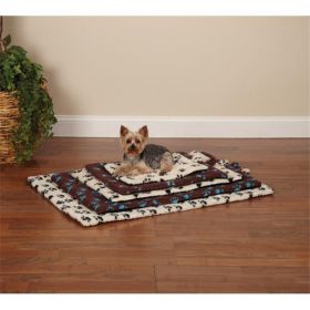 Slumber Pet ThermaPet Paw Print Crate Mat  Brown (Color: Brown, 4' Long x 3/8" Wide: X-Small)