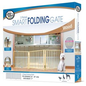 Four Paws Free Standing Gate for Small Pets (Size-3: 3 Panel (For openings 24"-64" Wide))