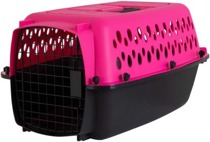 "Heavy Duty Dog Kennel" by Aspen Fashion Pet Porter -  Pink and Black (size-4: Small)