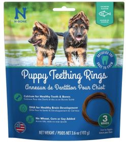N-Bone Puppy Teething Rings Salmon Flavor (size-5: 3 count)