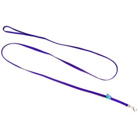"Single Ply Nylon Lead" by Coastal Pet  - Purple (Size-3: 6' Long x 3/8" Wide)