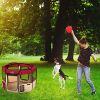 Zampa Portable Foldable Pet Playpen Exercise Pen + Carrying Case - Red