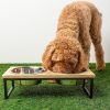 "Pet Feeder Handmade" Wood & Metal Elevated  by GF Pet