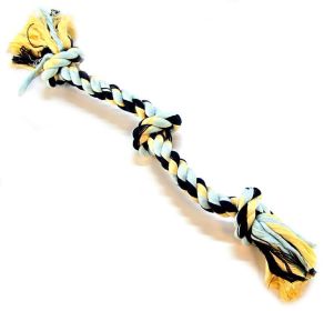 Flossy Chews Colored 3 Knot Tug Rope (Size-3: Medium - 20" Long)