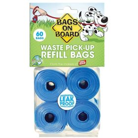 Bags on Board Waste Pick Up Refill Bags - Blue (Size-3: 60 Bags)